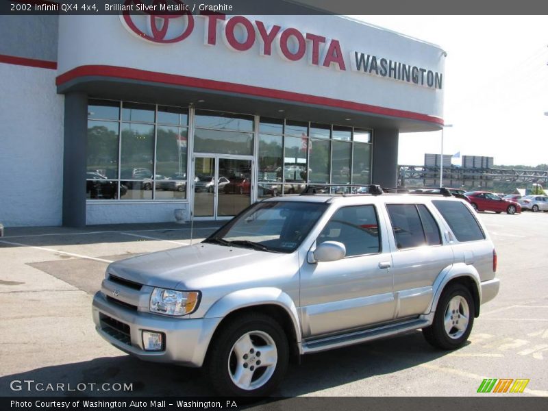 Brilliant Silver Metallic / Graphite 2002 Infiniti QX4 4x4