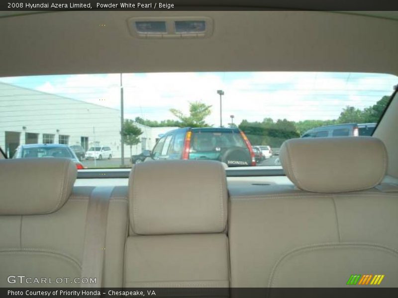 Powder White Pearl / Beige 2008 Hyundai Azera Limited