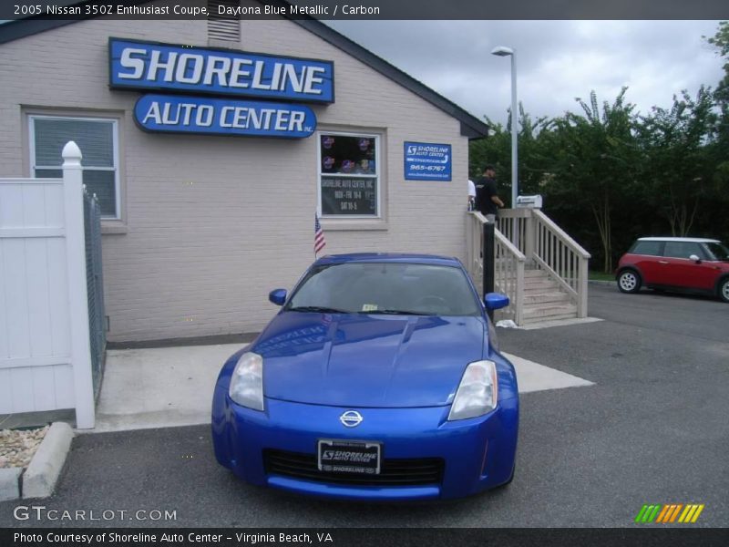 Daytona Blue Metallic / Carbon 2005 Nissan 350Z Enthusiast Coupe
