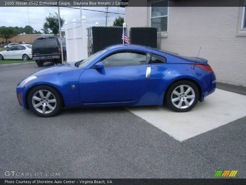 Daytona Blue Metallic / Carbon 2005 Nissan 350Z Enthusiast Coupe