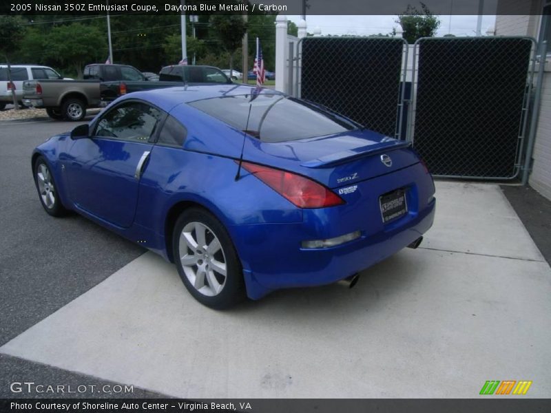 Daytona Blue Metallic / Carbon 2005 Nissan 350Z Enthusiast Coupe