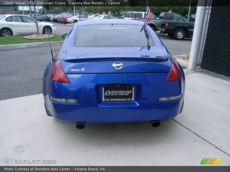 Daytona Blue Metallic / Carbon 2005 Nissan 350Z Enthusiast Coupe