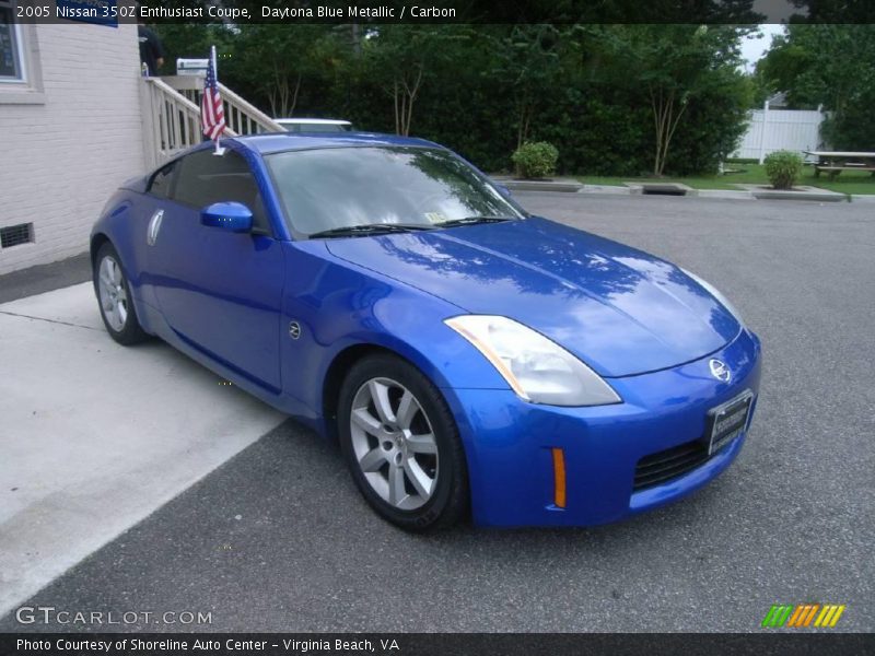 Daytona Blue Metallic / Carbon 2005 Nissan 350Z Enthusiast Coupe