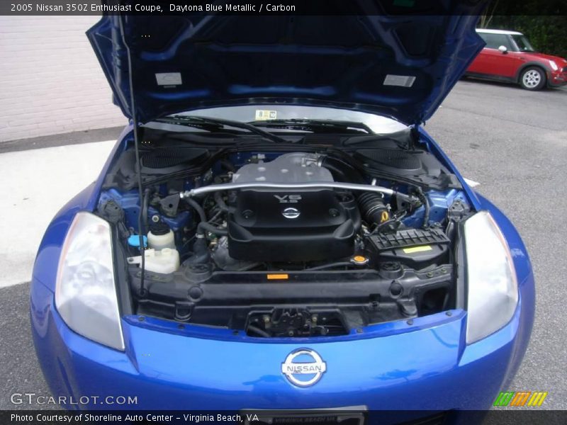 Daytona Blue Metallic / Carbon 2005 Nissan 350Z Enthusiast Coupe