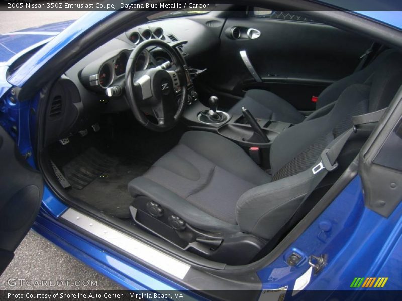 Daytona Blue Metallic / Carbon 2005 Nissan 350Z Enthusiast Coupe