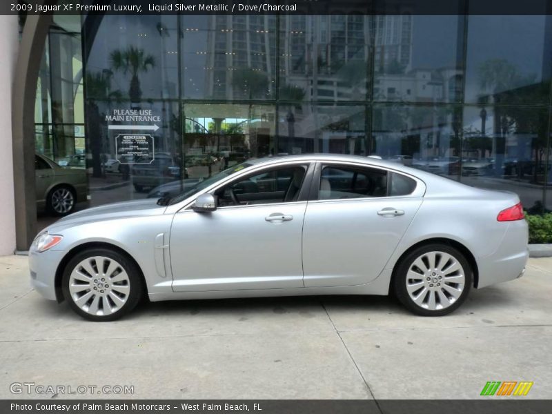 Liquid Silver Metallic / Dove/Charcoal 2009 Jaguar XF Premium Luxury