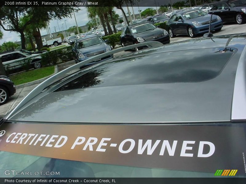 Platinum Graphite Gray / Wheat 2008 Infiniti EX 35