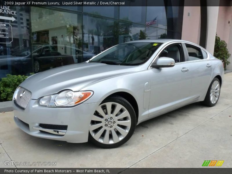 Liquid Silver Metallic / Dove/Charcoal 2009 Jaguar XF Premium Luxury