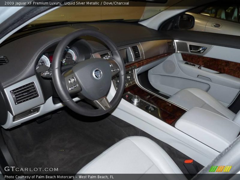 Liquid Silver Metallic / Dove/Charcoal 2009 Jaguar XF Premium Luxury