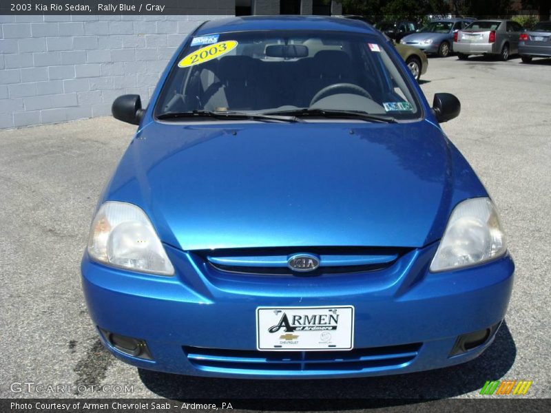 Rally Blue / Gray 2003 Kia Rio Sedan