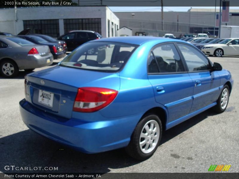 Rally Blue / Gray 2003 Kia Rio Sedan