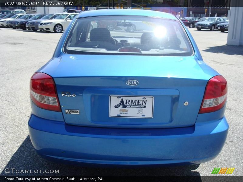 Rally Blue / Gray 2003 Kia Rio Sedan