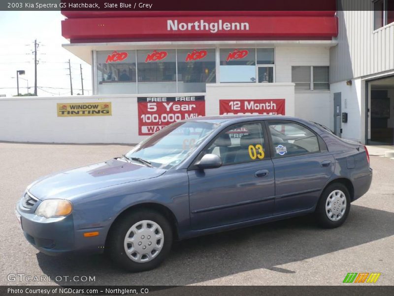 Slate Blue / Grey 2003 Kia Spectra GS Hatchback