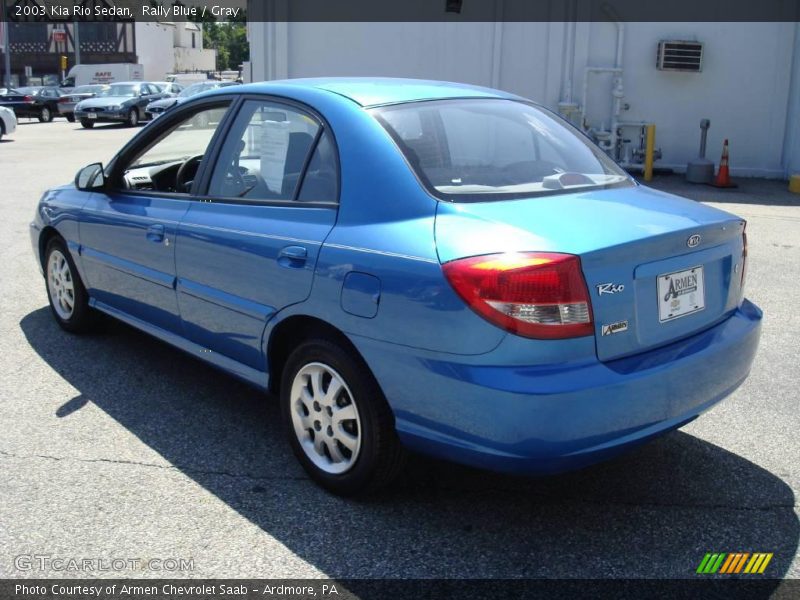 Rally Blue / Gray 2003 Kia Rio Sedan