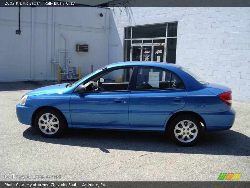 Rally Blue / Gray 2003 Kia Rio Sedan