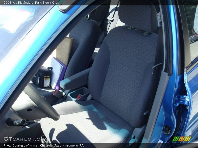 Rally Blue / Gray 2003 Kia Rio Sedan