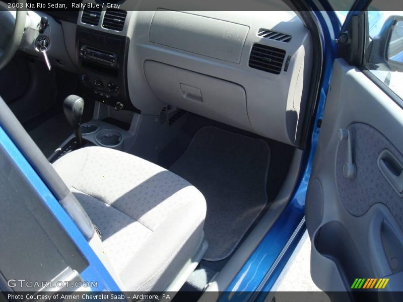 Rally Blue / Gray 2003 Kia Rio Sedan