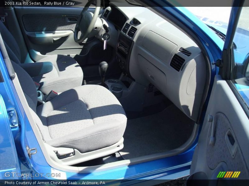 Rally Blue / Gray 2003 Kia Rio Sedan