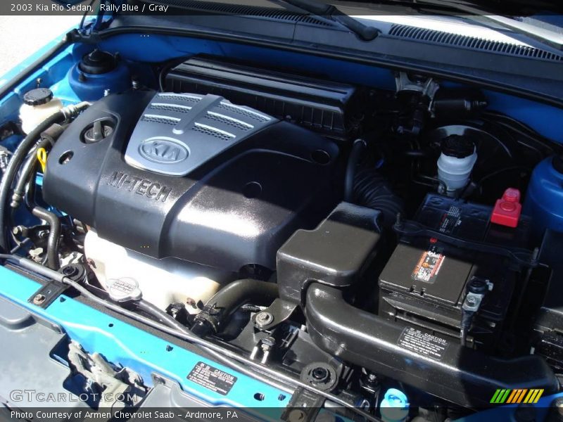Rally Blue / Gray 2003 Kia Rio Sedan