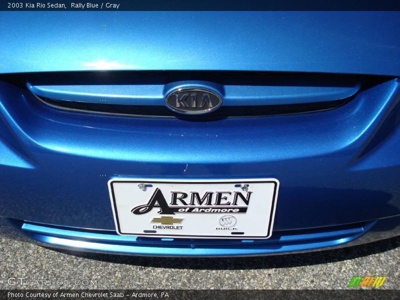 Rally Blue / Gray 2003 Kia Rio Sedan