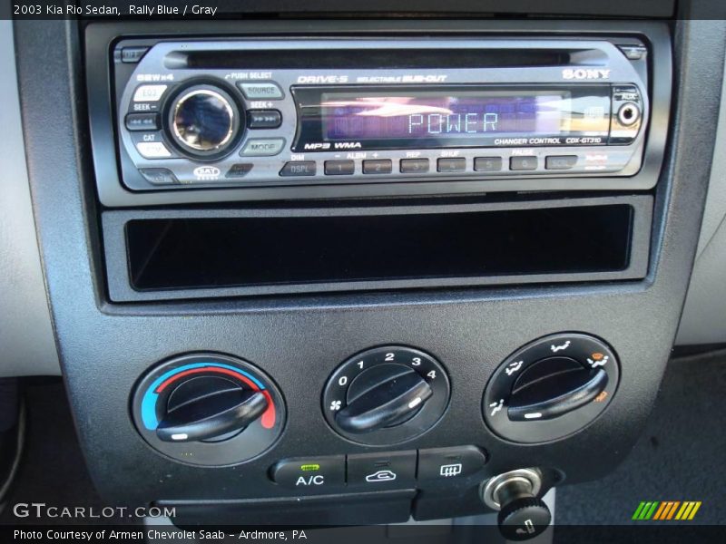 Rally Blue / Gray 2003 Kia Rio Sedan