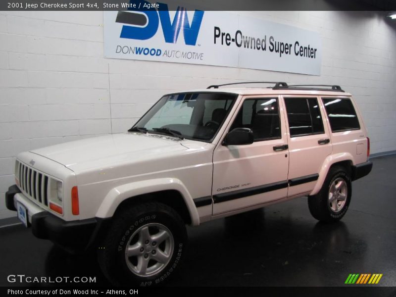 Stone White / Agate 2001 Jeep Cherokee Sport 4x4