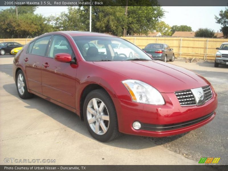 Red Opulence Metallic / Black 2006 Nissan Maxima 3.5 SL