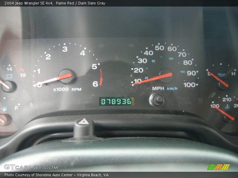 Flame Red / Dark Slate Gray 2004 Jeep Wrangler SE 4x4
