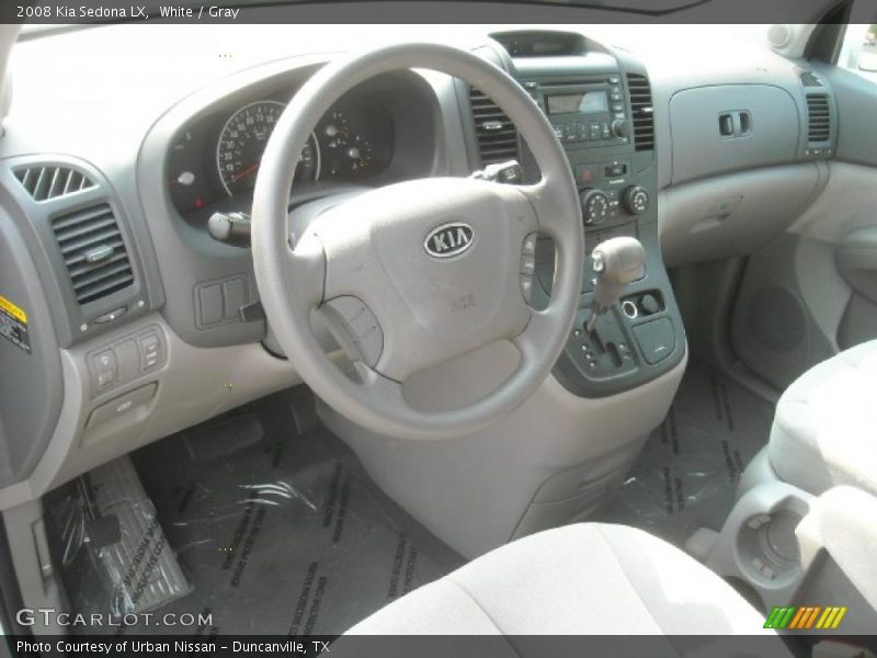 White / Gray 2008 Kia Sedona LX