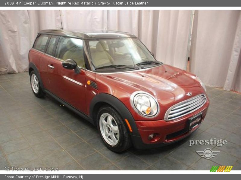 Nightfire Red Metallic / Gravity Tuscan Beige Leather 2009 Mini Cooper Clubman