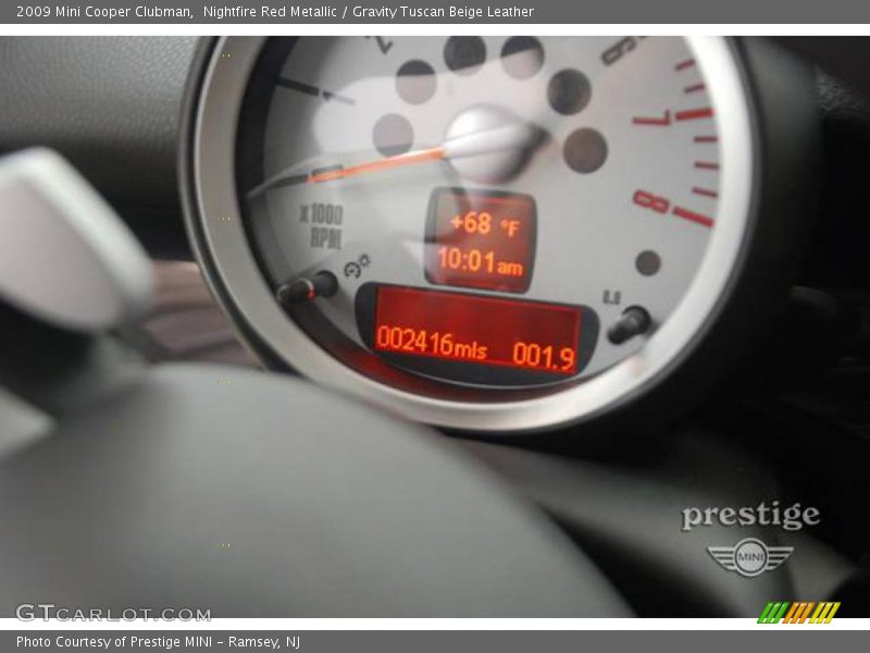 Nightfire Red Metallic / Gravity Tuscan Beige Leather 2009 Mini Cooper Clubman