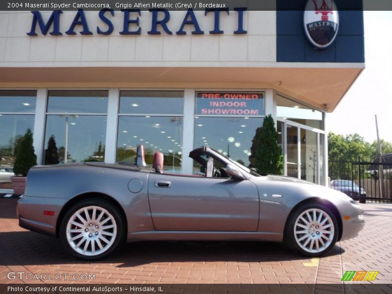 Grigio Alfieri Metallic (Grey) / Bordeaux 2004 Maserati Spyder Cambiocorsa
