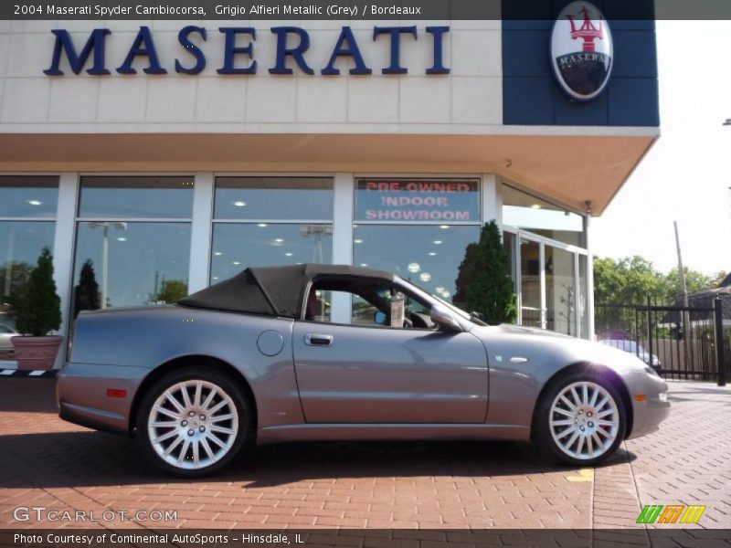 Grigio Alfieri Metallic (Grey) / Bordeaux 2004 Maserati Spyder Cambiocorsa