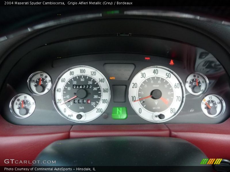 Grigio Alfieri Metallic (Grey) / Bordeaux 2004 Maserati Spyder Cambiocorsa