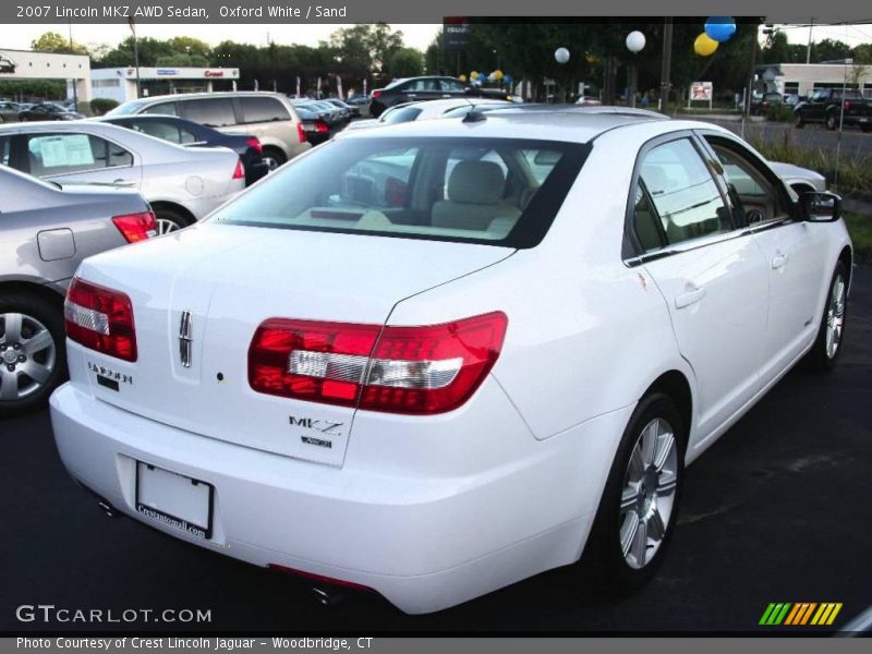 Oxford White / Sand 2007 Lincoln MKZ AWD Sedan