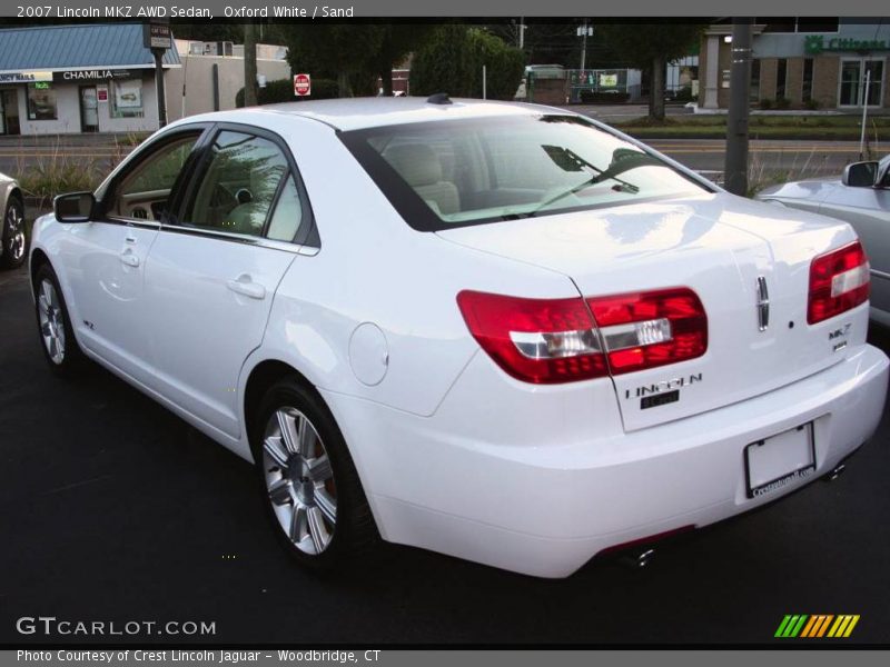Oxford White / Sand 2007 Lincoln MKZ AWD Sedan