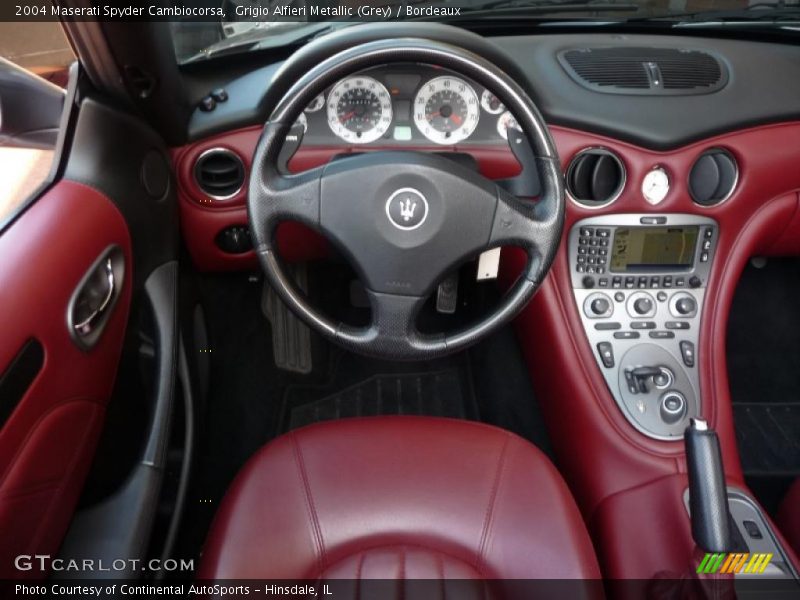 Grigio Alfieri Metallic (Grey) / Bordeaux 2004 Maserati Spyder Cambiocorsa