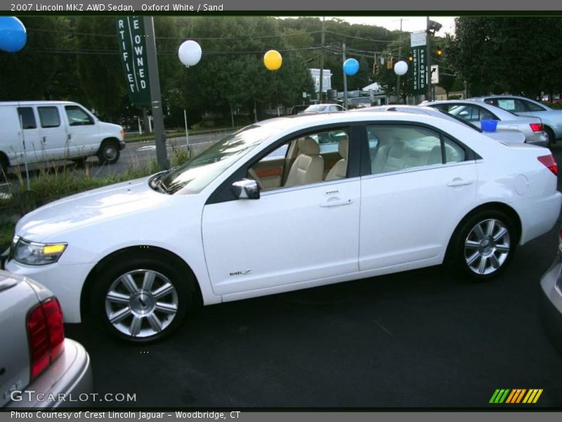 Oxford White / Sand 2007 Lincoln MKZ AWD Sedan