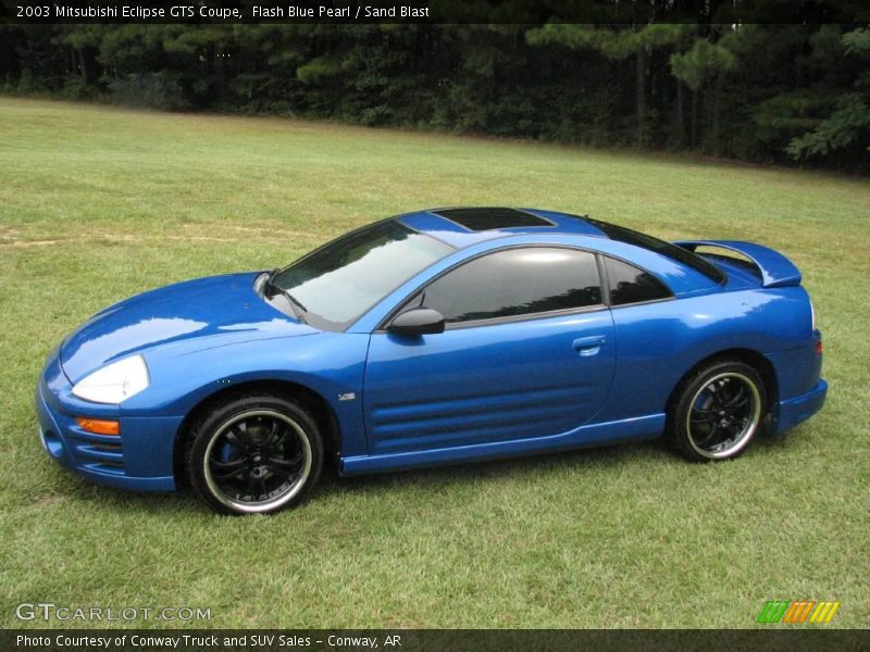 Flash Blue Pearl / Sand Blast 2003 Mitsubishi Eclipse GTS Coupe