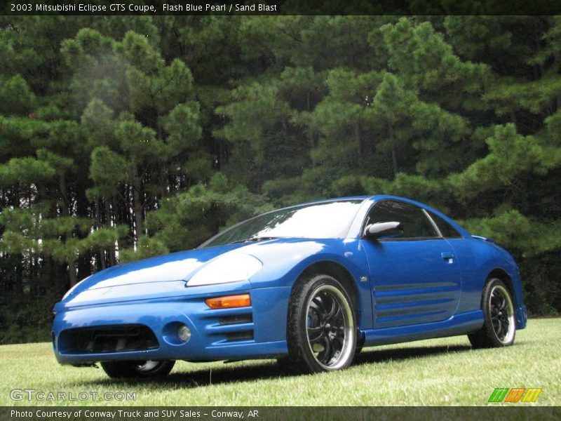Flash Blue Pearl / Sand Blast 2003 Mitsubishi Eclipse GTS Coupe