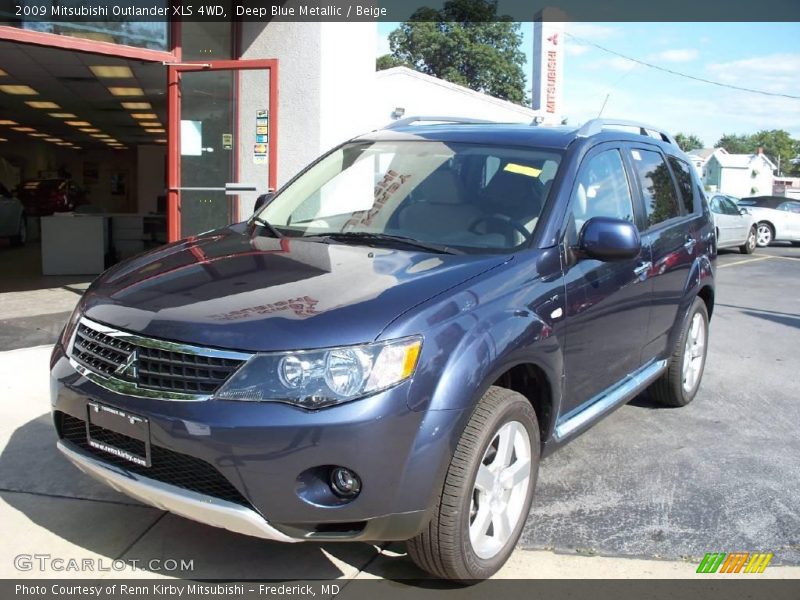 Deep Blue Metallic / Beige 2009 Mitsubishi Outlander XLS 4WD