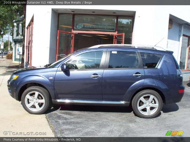 Deep Blue Metallic / Beige 2009 Mitsubishi Outlander XLS 4WD