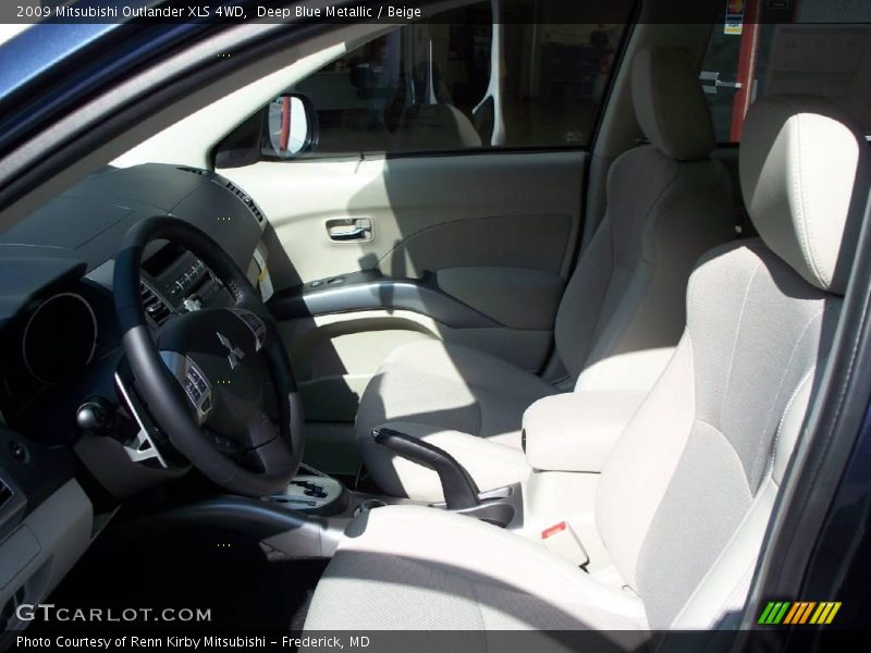 Deep Blue Metallic / Beige 2009 Mitsubishi Outlander XLS 4WD