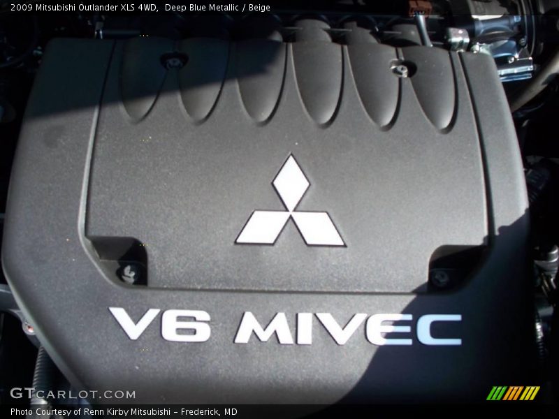Deep Blue Metallic / Beige 2009 Mitsubishi Outlander XLS 4WD