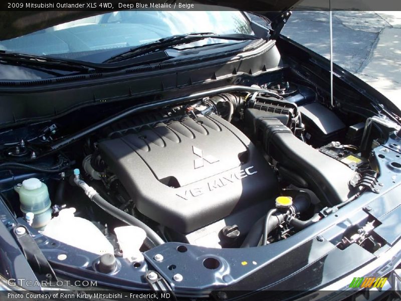 Deep Blue Metallic / Beige 2009 Mitsubishi Outlander XLS 4WD