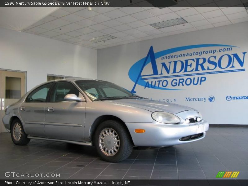 Silver Frost Metallic / Gray 1996 Mercury Sable GS Sedan