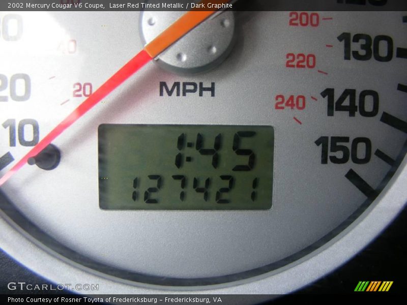 Laser Red Tinted Metallic / Dark Graphite 2002 Mercury Cougar V6 Coupe