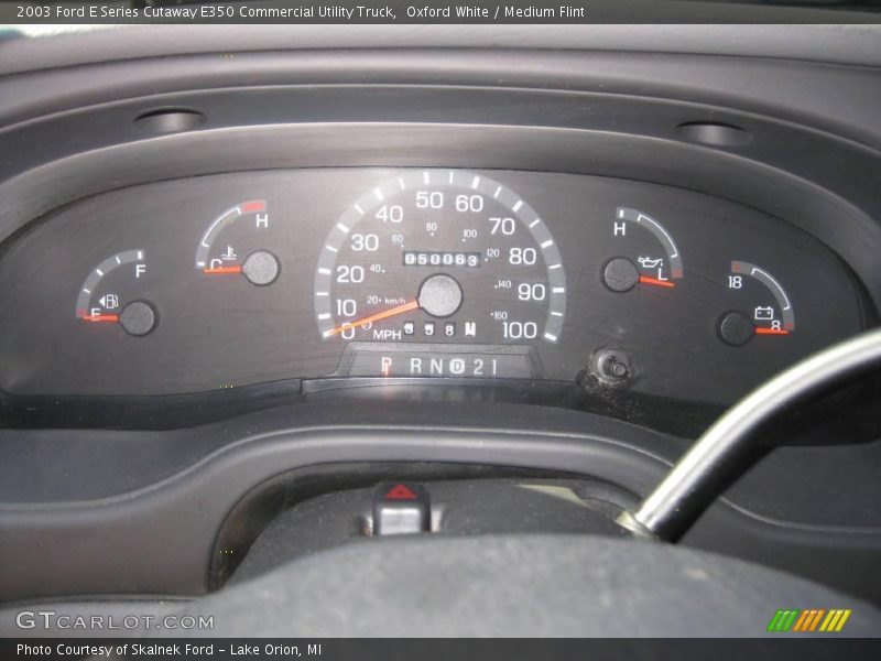 Oxford White / Medium Flint 2003 Ford E Series Cutaway E350 Commercial Utility Truck