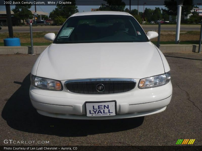 White / Graphite 2002 Buick Century Custom