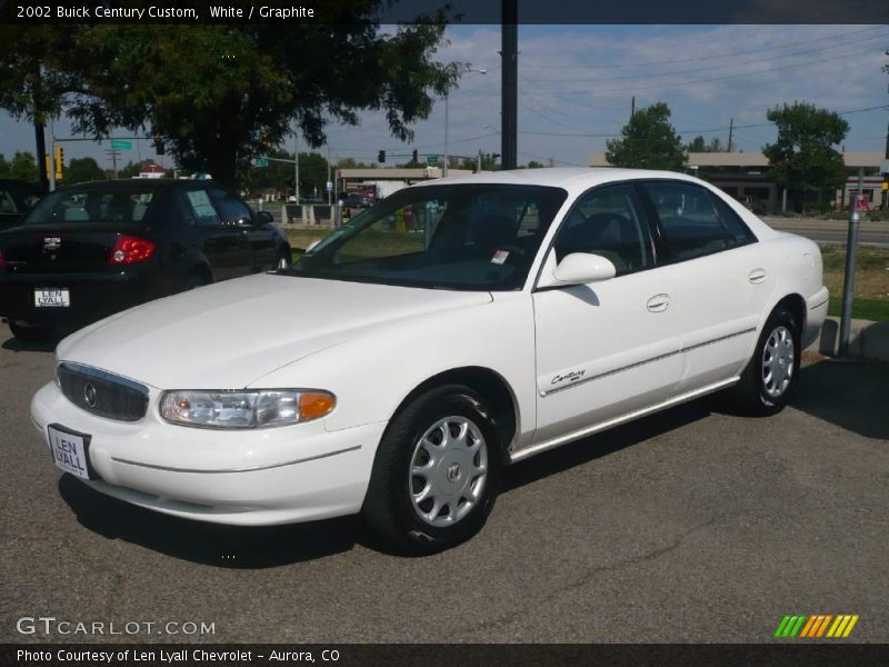 White / Graphite 2002 Buick Century Custom